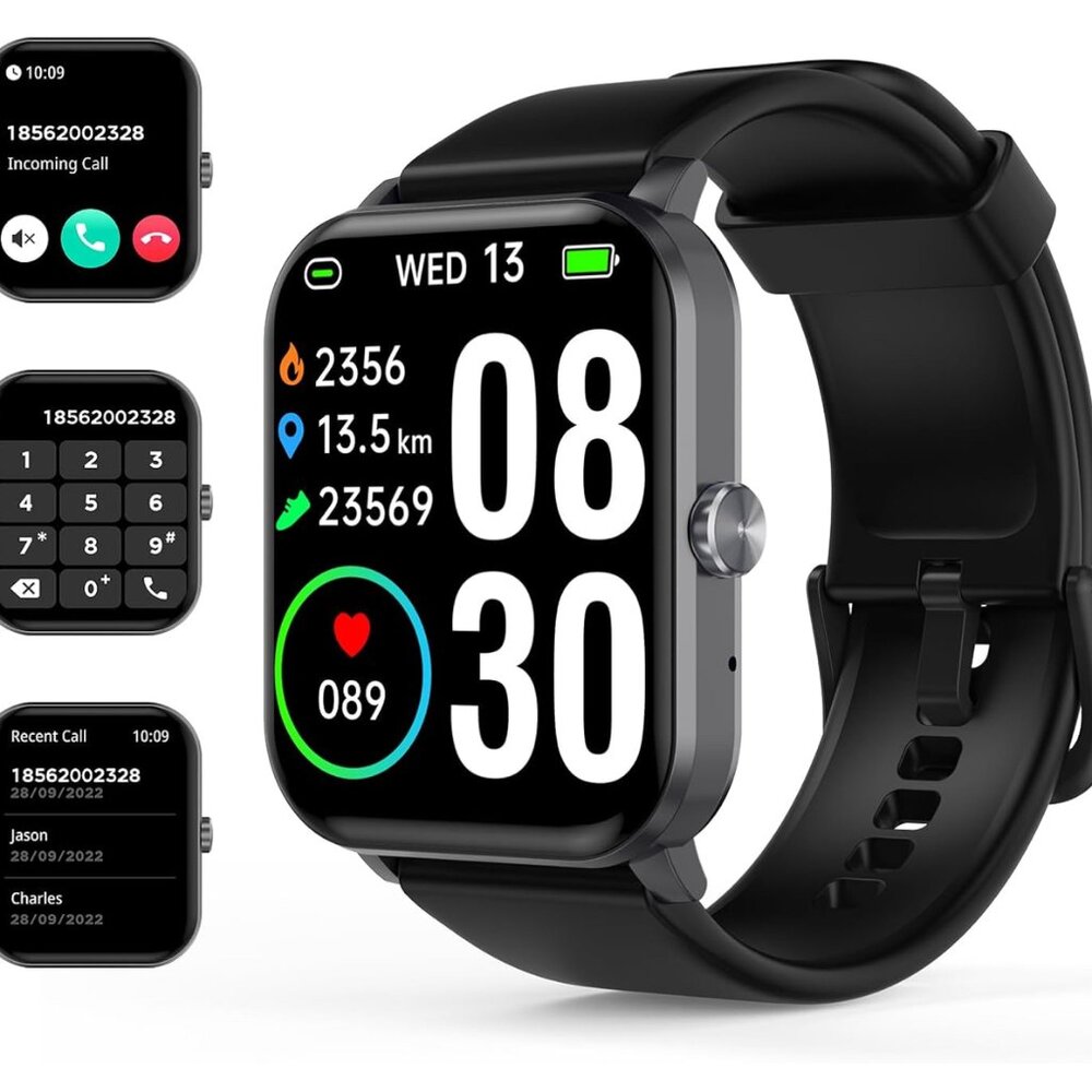 Smart Watch(Answer/Make Call), 1.85" HD Smartwatch for Men Women  2025 Fitness T